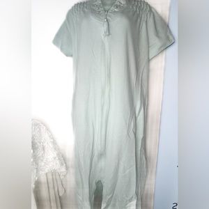 Collette by Miss Elaine Pale Green Full Zip Pajama Nightgown Robe Medium